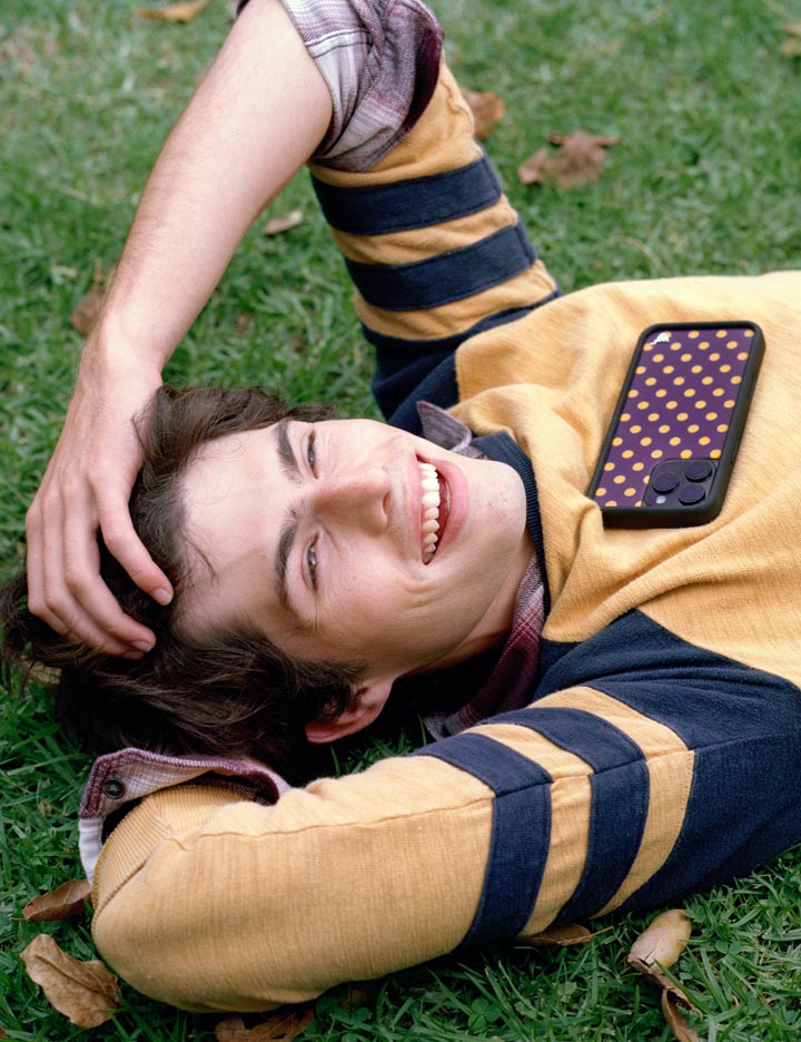 紫色波卡點 Polka Dot | Purple and Yellow 手機殼