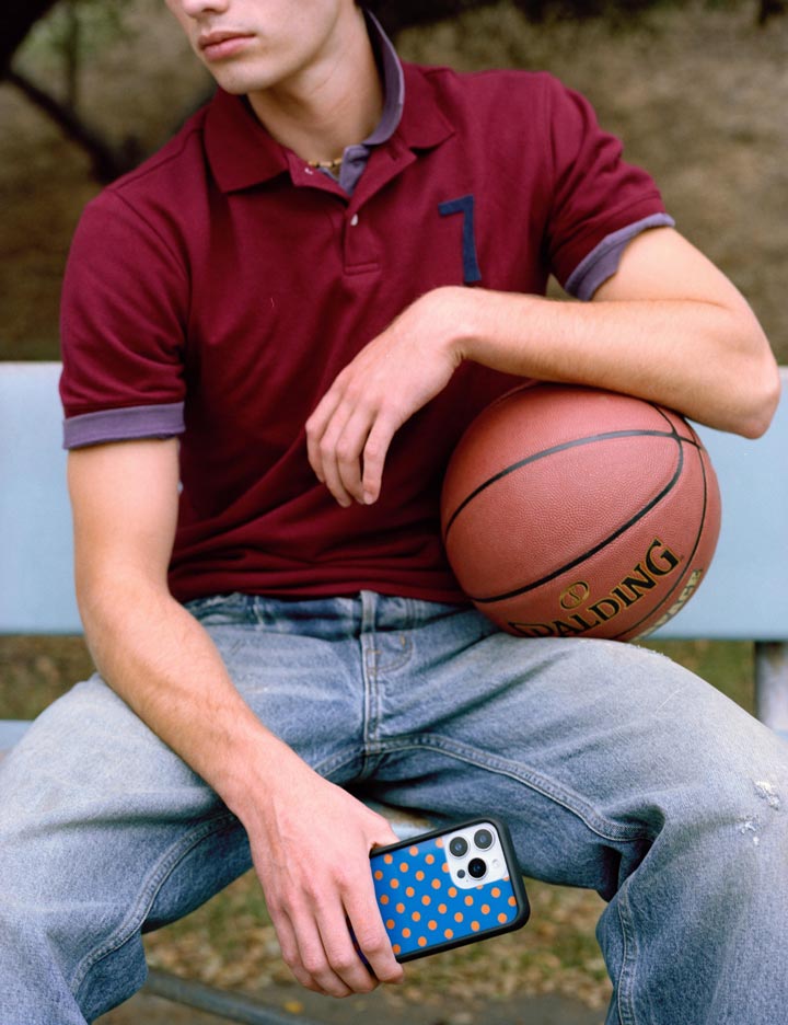 藍橙波卡點 Polka Dot | Blue and Orange 手機殼