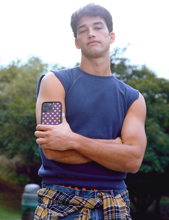 紫色波卡點 Polka Dot | Purple and Yellow 手機殼