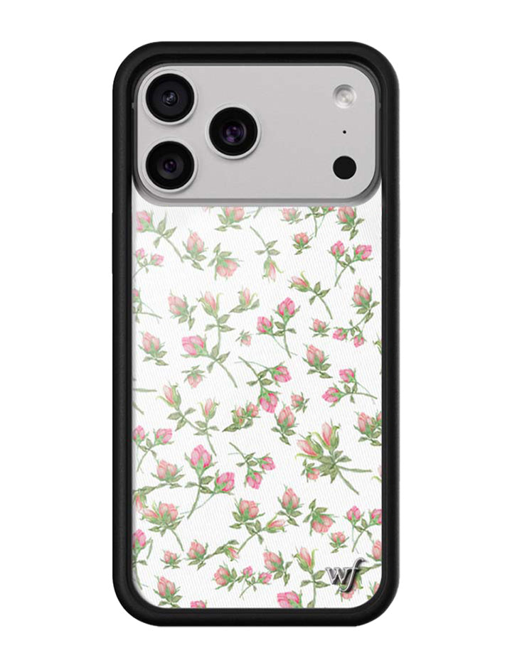 Pink Rose (White Background) Pink Posie Rosie iPhone Silicone Drop