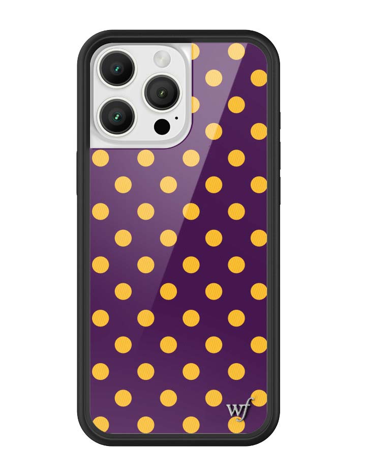 紫色波卡點 Polka Dot | Purple and Yellow 手機殼