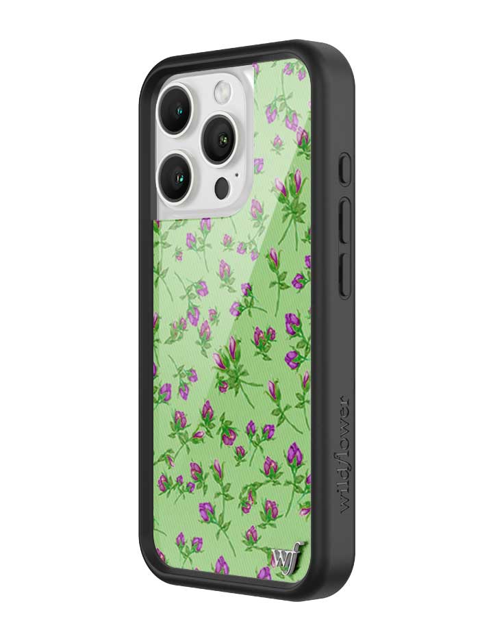Wildflower iPhone case 16 Pro Purple Posie Rosie Cute Green