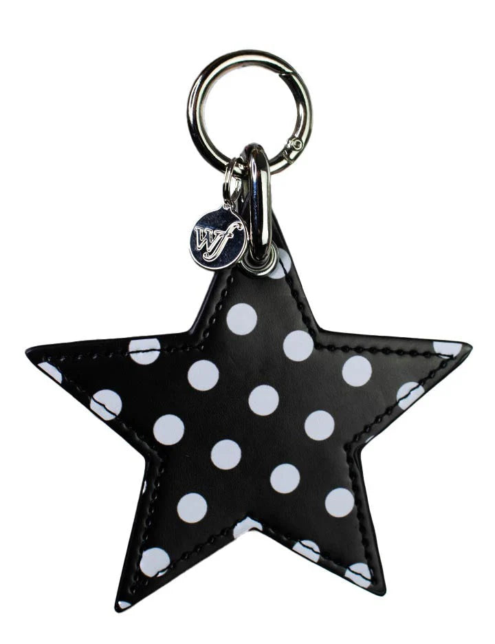 黑色波點五角星 Polka Dot Star 手機鏈