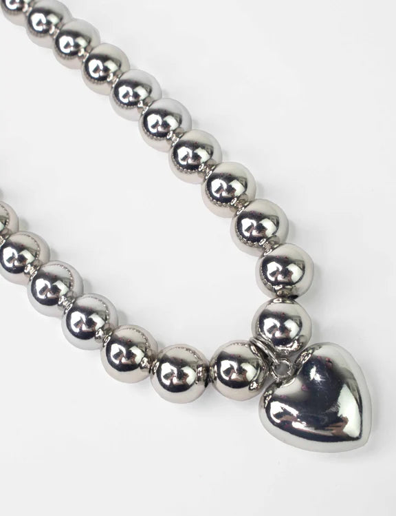 冷銀之心 Chrome 手機鏈