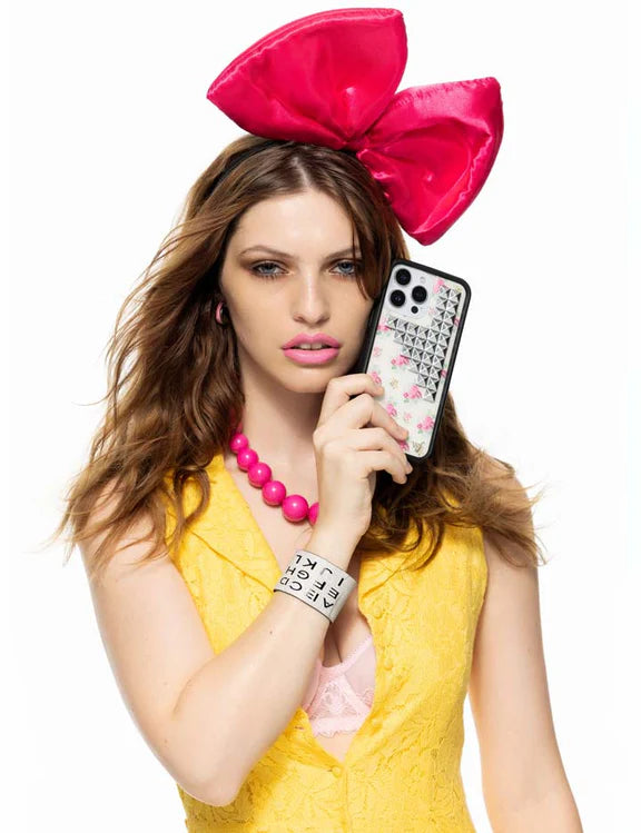 復古花卉 龐克系列 Vintage Floral Stud 手機殼