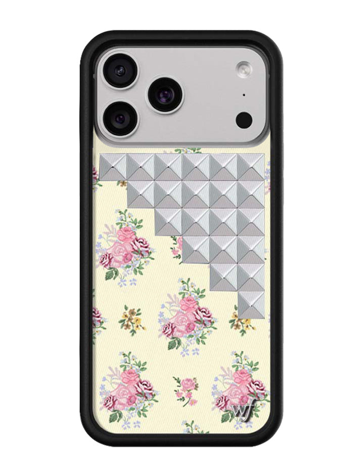 復古花卉 龐克系列 Vintage Floral Stud 手機殼