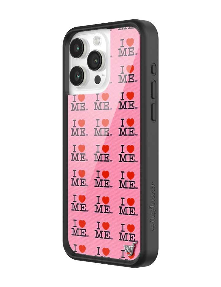 Wildflower iPhone case 15 Pro Max I Heart Me Red Pink Cute
