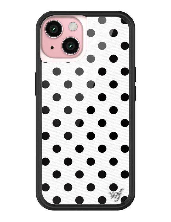 Polka Dot | White and Black Phone Case