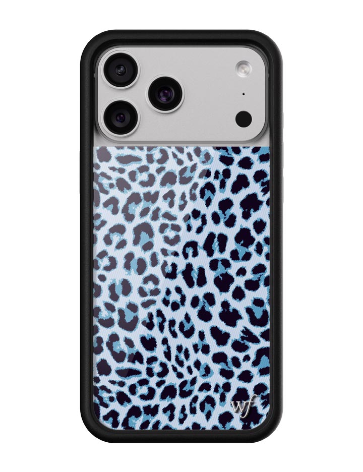 Blue leopard print phone case (Blue Meow) 