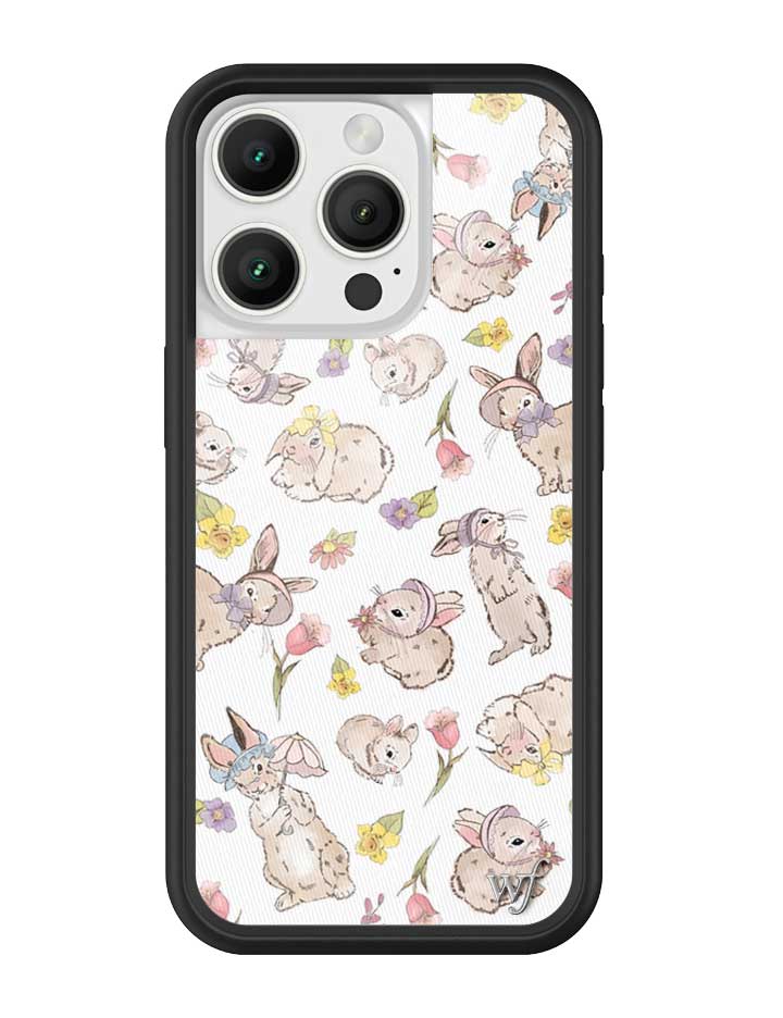 Wildflower Bunnies In Bonnets iPhone 16 Pro Case