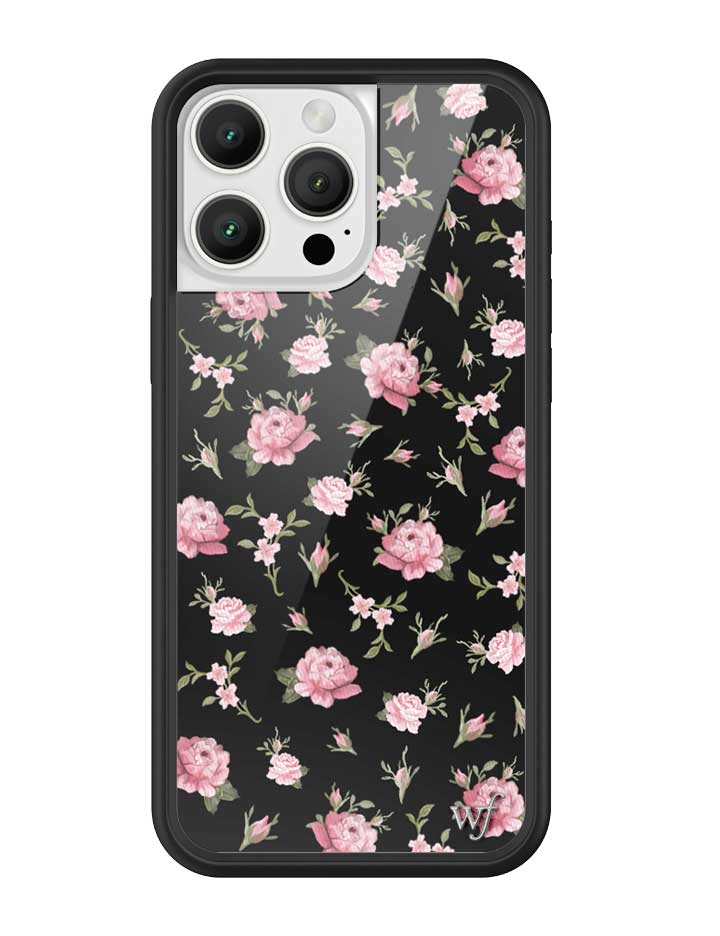 Black and Pink Floral Phone Case
