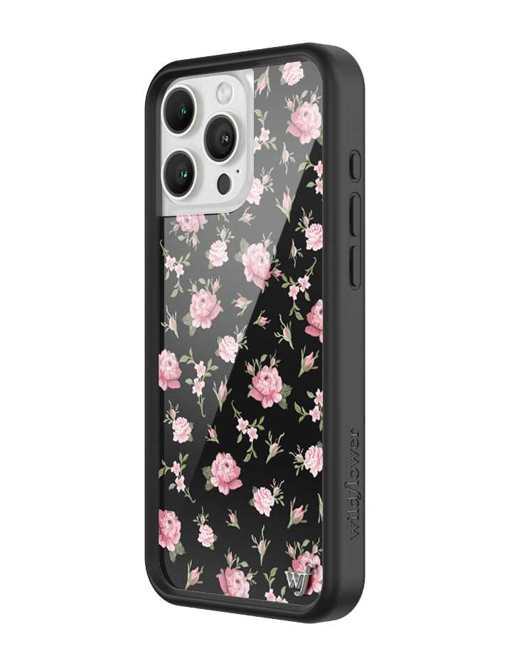 Black and Pink Floral Phone Case