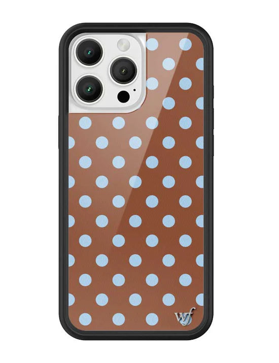 棕色波卡點 Polka Dot | Brown and Blue 手機殼