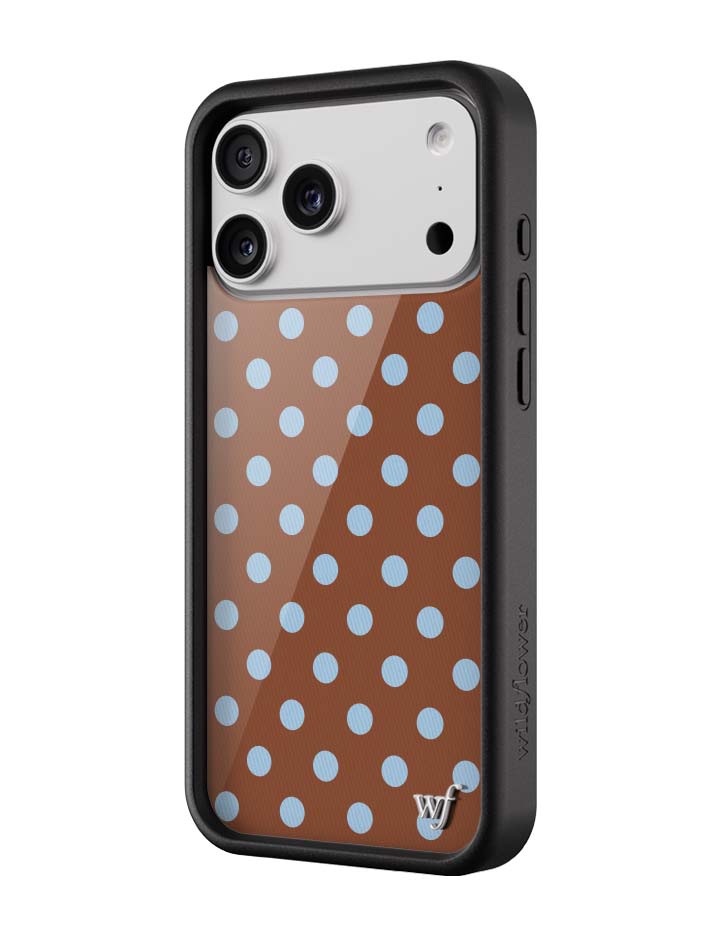 Brown Polka Dot | Brown and Blue Phone Case