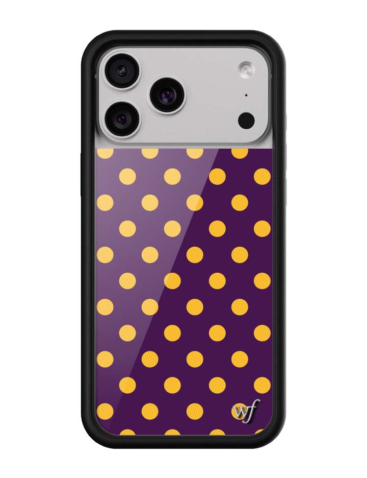 紫色波卡點 Polka Dot | Purple and Yellow 手機殼