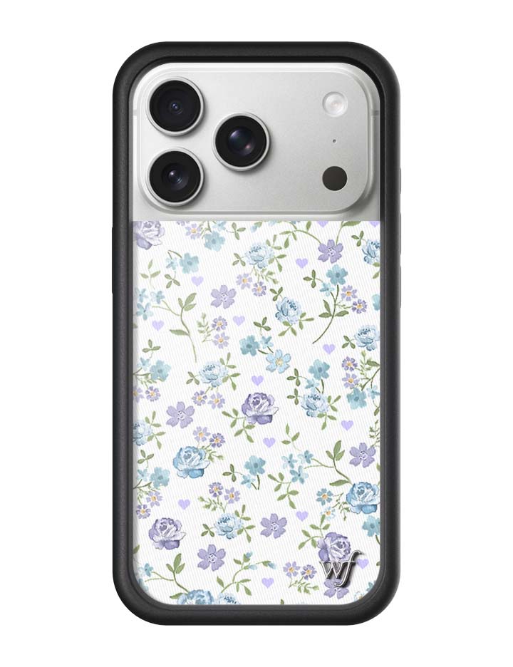 Lilac and Blue Floral iPhone Case