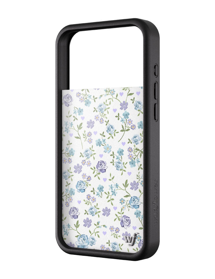 Lilac and Blue Floral iPhone Case