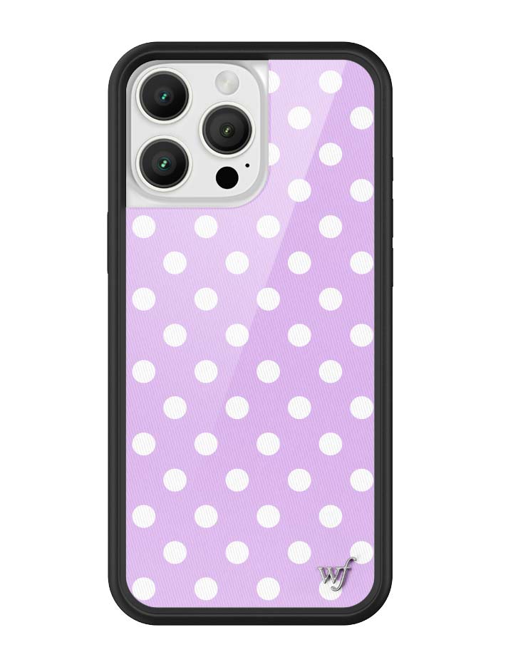 薰衣草波卡點 Polka Dot Lavendar White 手機殼