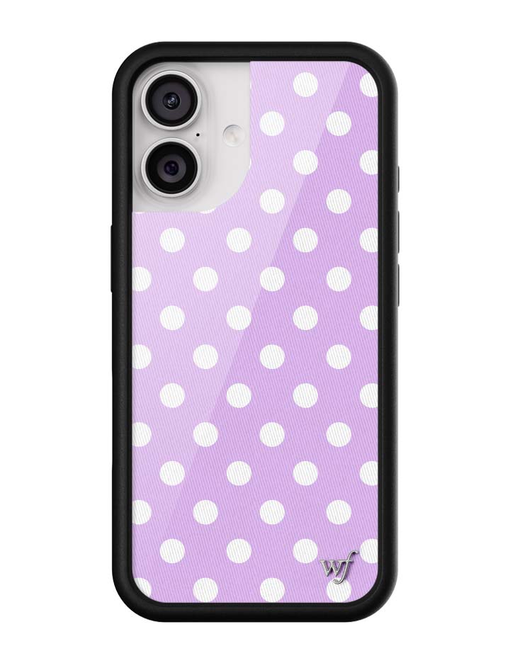 薰衣草波卡點 Polka Dot Lavendar White 手機殼