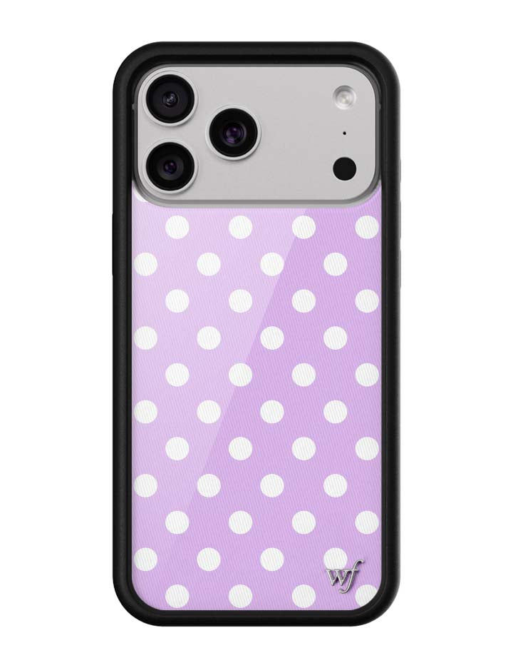 薰衣草波卡點 Polka Dot Lavendar White 手機殼