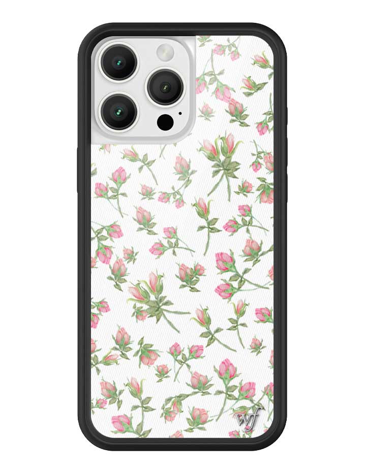 Pink Rose (White Background) Pink Posie Rosie iPhone Silicone Drop