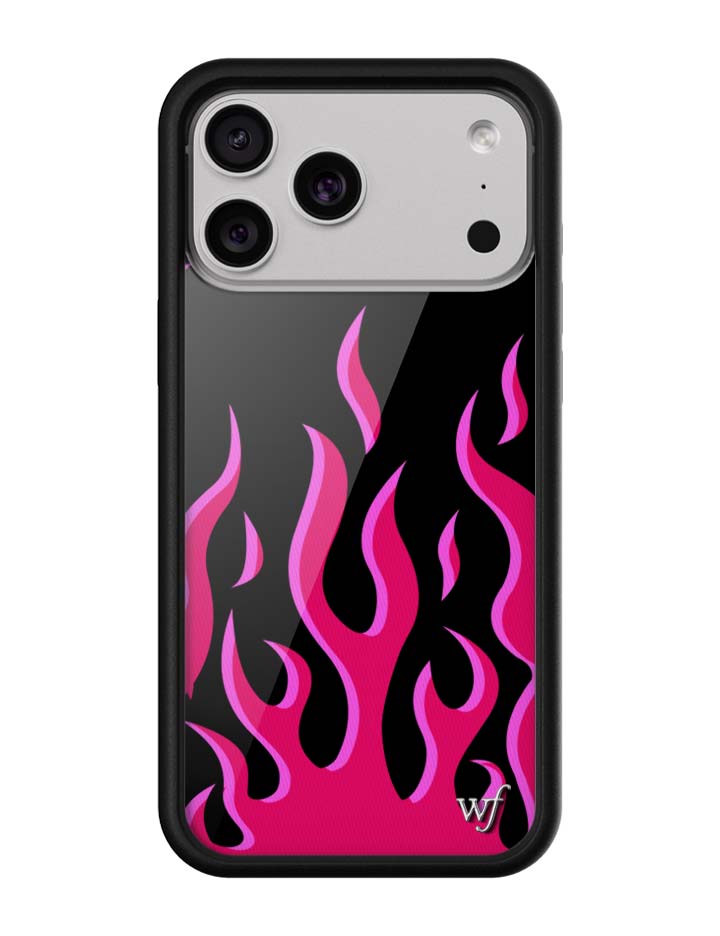 Red Flames Silicone Drop-proof Phone Case | European and American ...