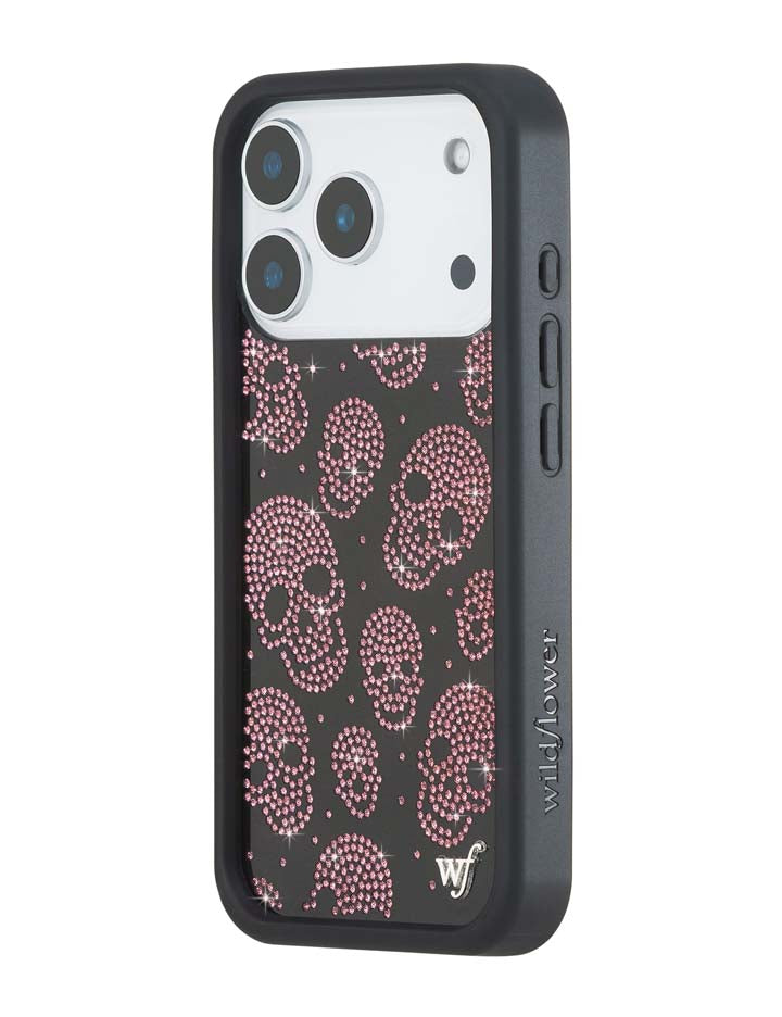 水晶骷髏 Rhinestone Skull 黑粉 聯名款 手機殼（預售）