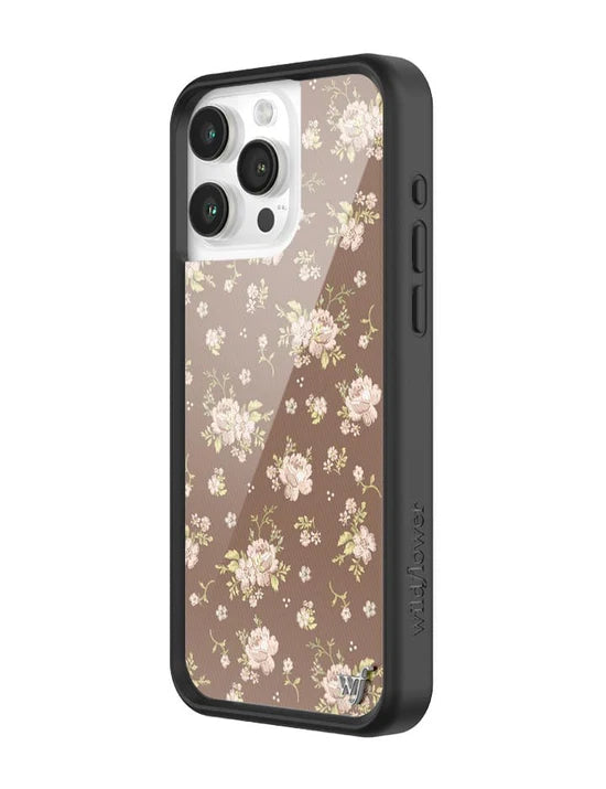 Brown Floral Phone Case
