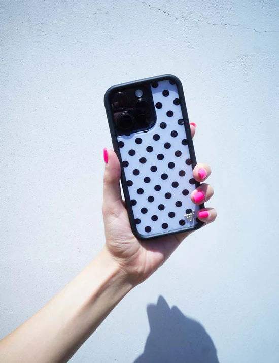 黑白波卡點 Polka Dot | White and Black 手機殼