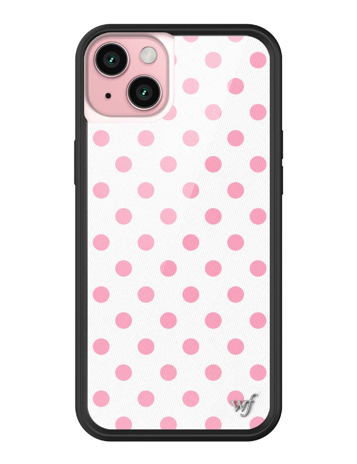 櫻花粉波卡點 Polka Dot White Pink 手機殼