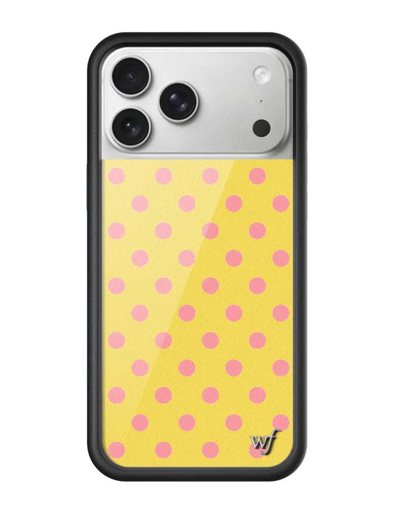 黃色波卡點 Polka Dot | Yellow and Pink 手機殼