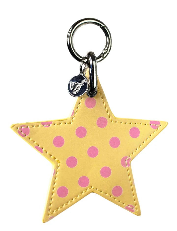 黑白波點五角星 Polka Dot Star 手機鏈