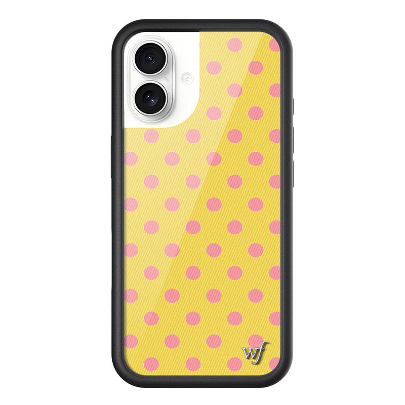 黃色波卡點 Polka Dot | Yellow and Pink 手機殼
