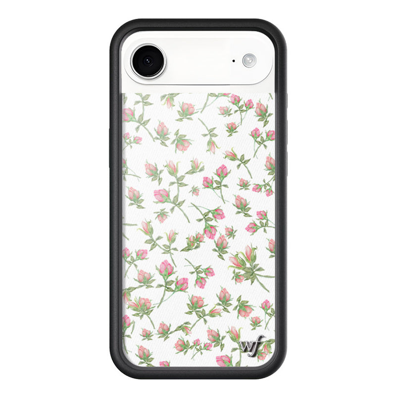 Pink Rose (White Background) Pink Posie Rosie iPhone Silicone Drop