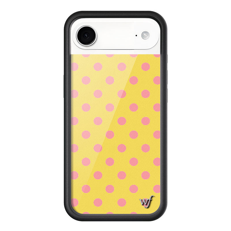 黃色波卡點 Polka Dot | Yellow and Pink 手機殼